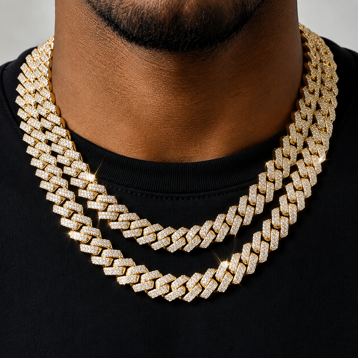 Kingdom Cuban Link (Gold)[br] 18k Gold Plated & CZ Stones[br] 10MM image 4