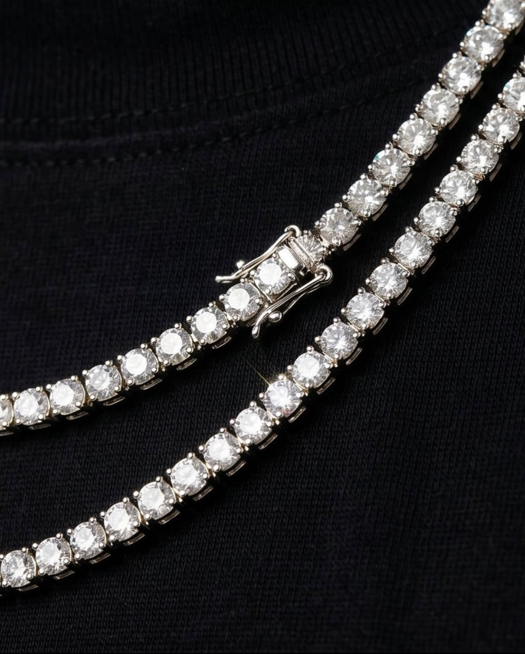 Buy the Cuban Link + Get 2 Pieces Free | WHITE GOLD[br] EVERYTHING BELOW IS INCLUDED: [br] Cuban Link Chain[br] Tennis Chain [br] Kingdom Built Presidential Watch [br](CZ Stones & 18k White Gold Plated)[br] 10MM image 8