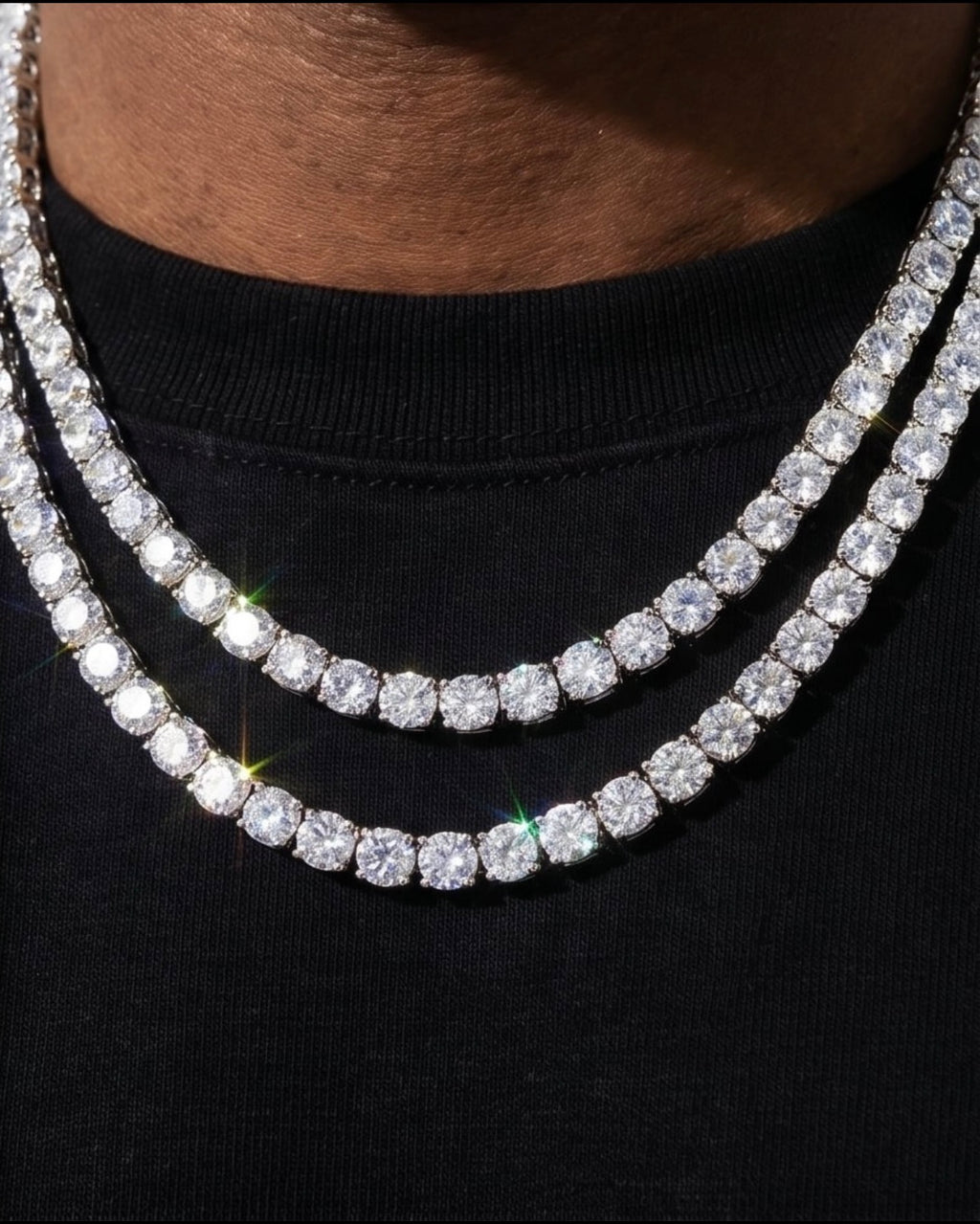 Buy the Cuban Link + Get 2 Pieces Free | WHITE GOLD[br] EVERYTHING BELOW IS INCLUDED: [br] Cuban Link Chain[br] Tennis Chain [br] Kingdom Built Presidential Watch [br](CZ Stones & 18k White Gold Plated)[br] 10MM image 6