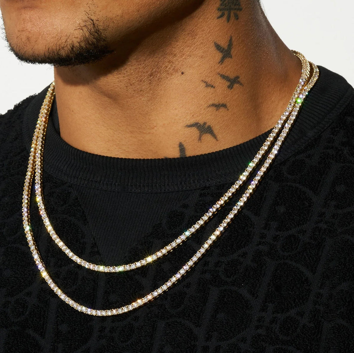 Kingdom Tennis Chain + FREE Jesus Pendant  (Gold) image 3