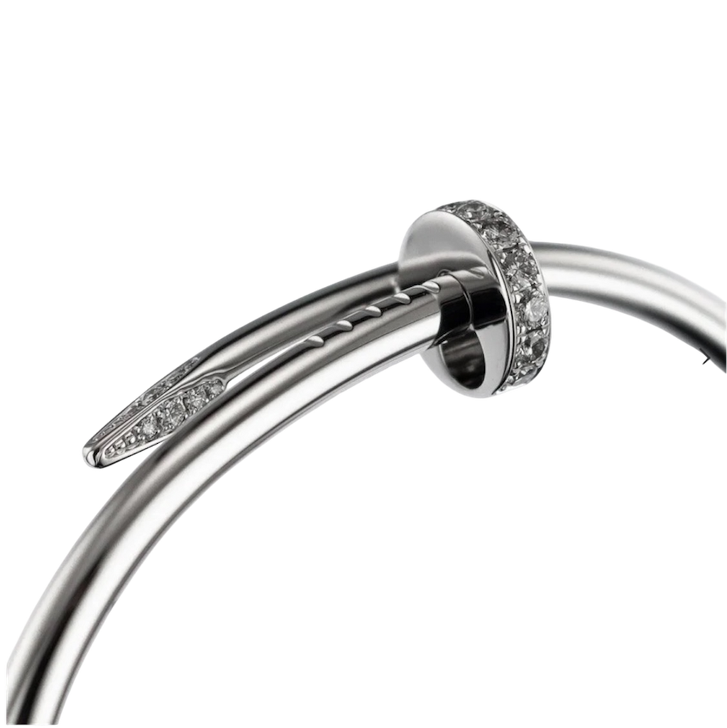 Iced Nail Bracelet (White Gold) image 1