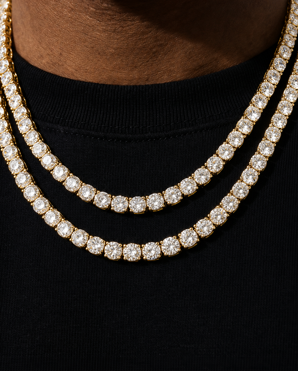Buy the Cuban Link + Get 2 Pieces Free | GOLD[br] EVERYTHING BELOW IS INCLUDED: [br] Cuban Link Chain[br] Tennis Chain [br] Kingdom Built Presidential Watch [br](CZ Stones & 18k Gold Plated)[br] 10MM image 5