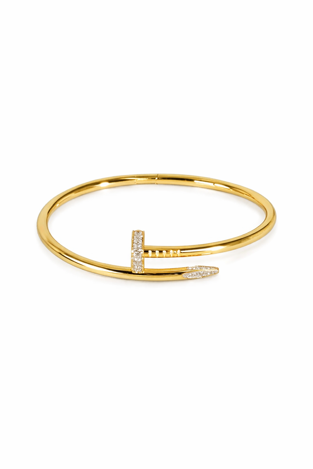 Iced Nail Bracelet (Gold) image 2
