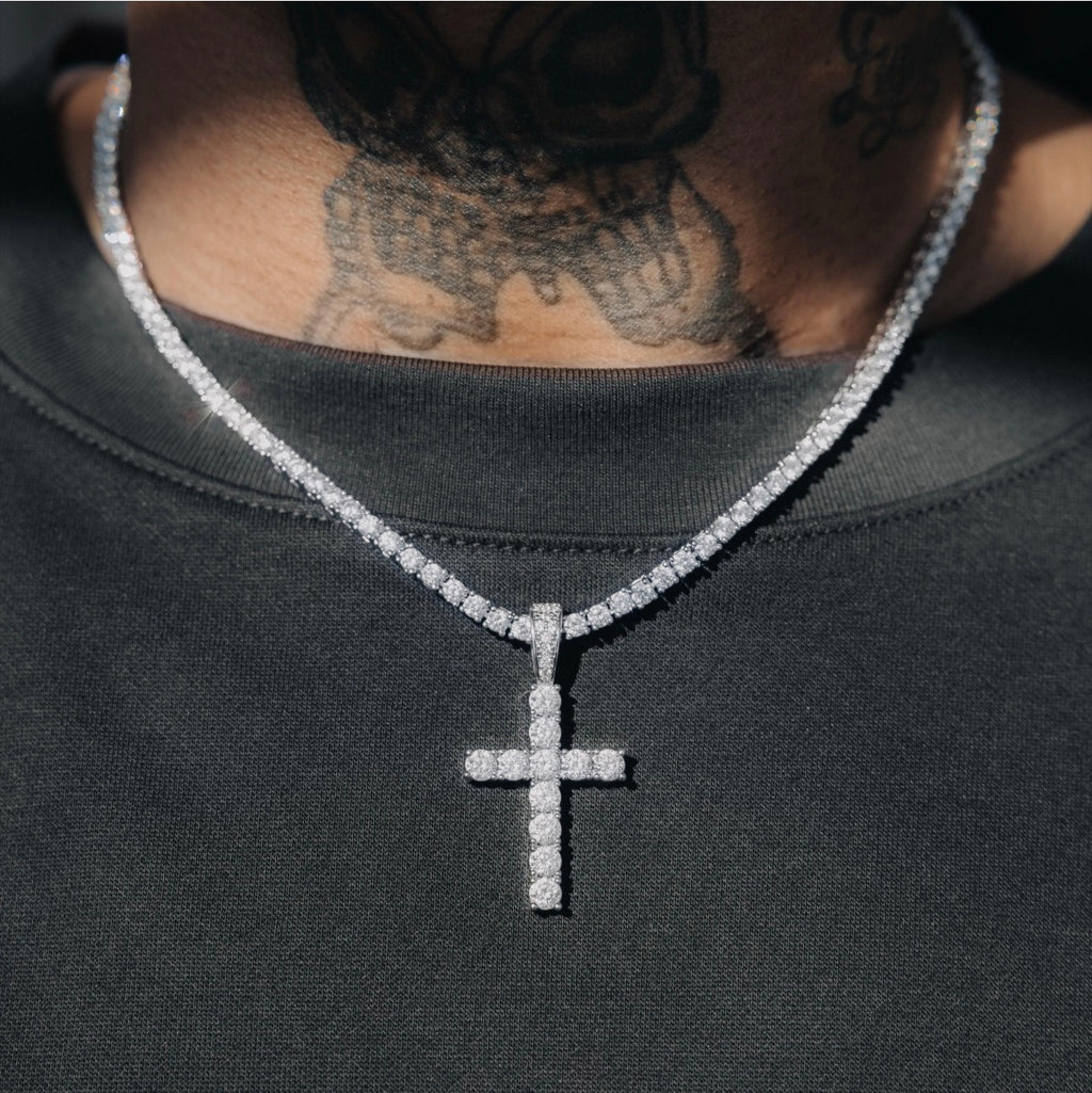 White Gold Cross Pendant