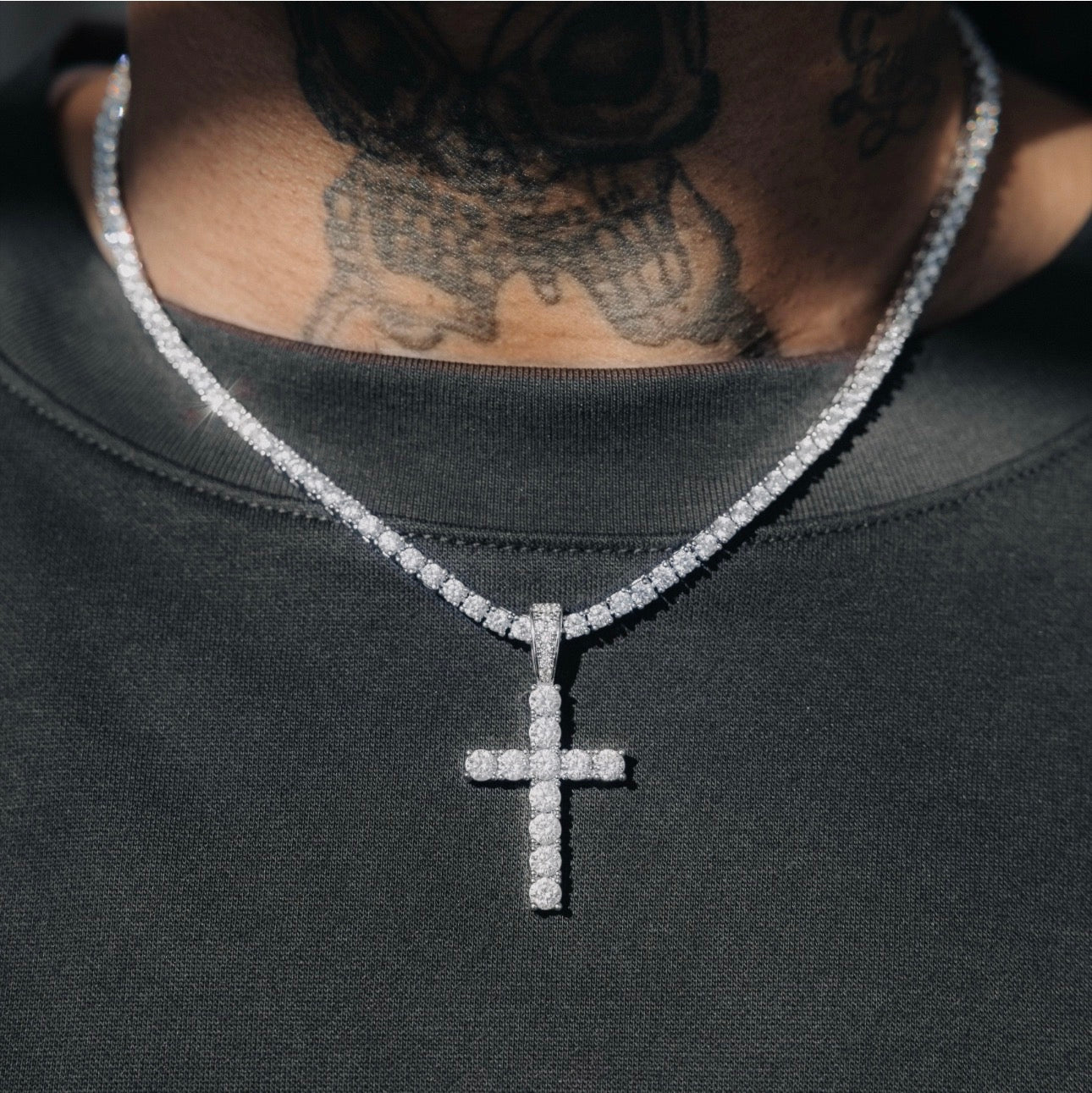 White Gold Cross Pendant