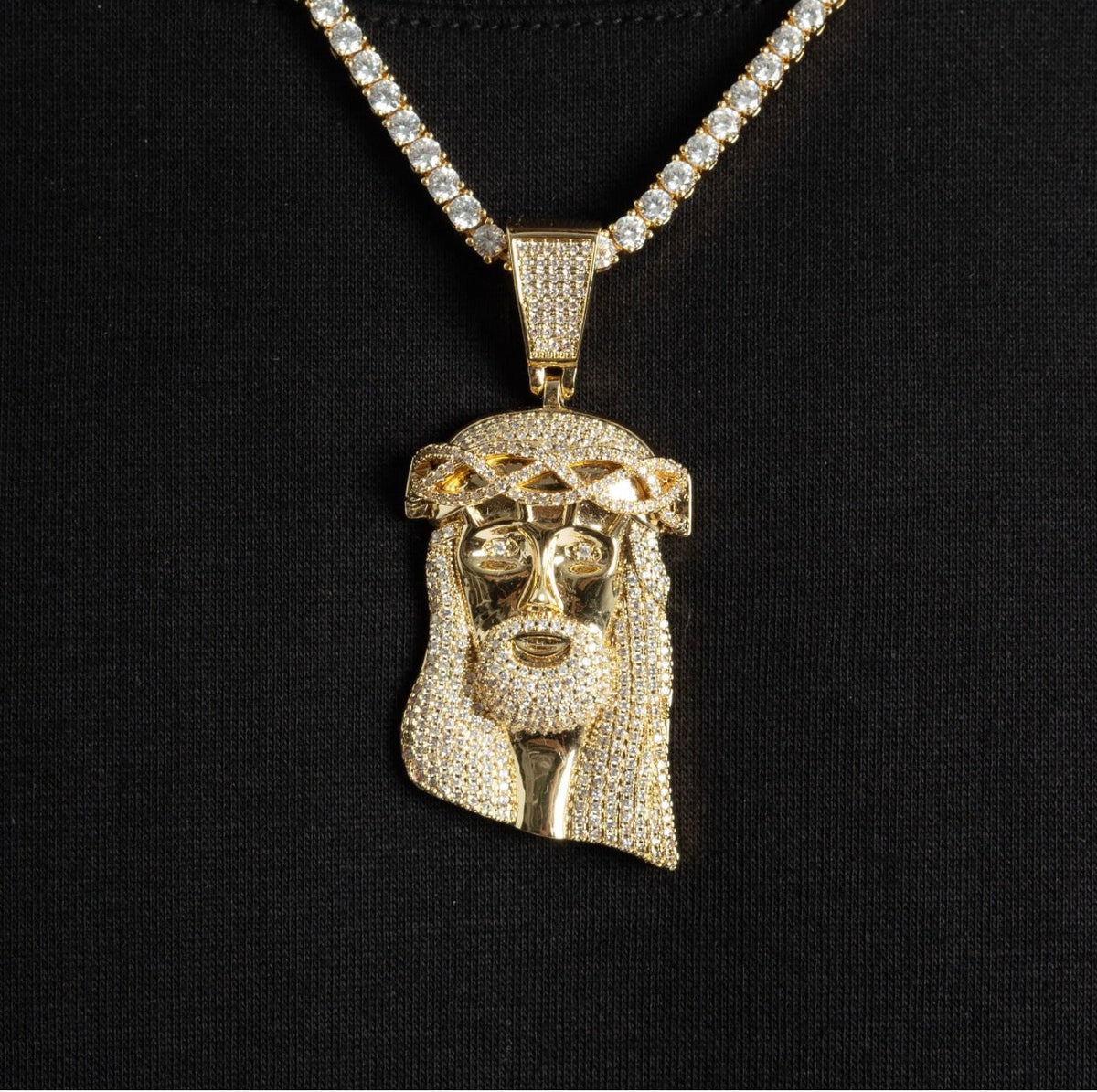 Gold Jesus Piece Pendant image 1
