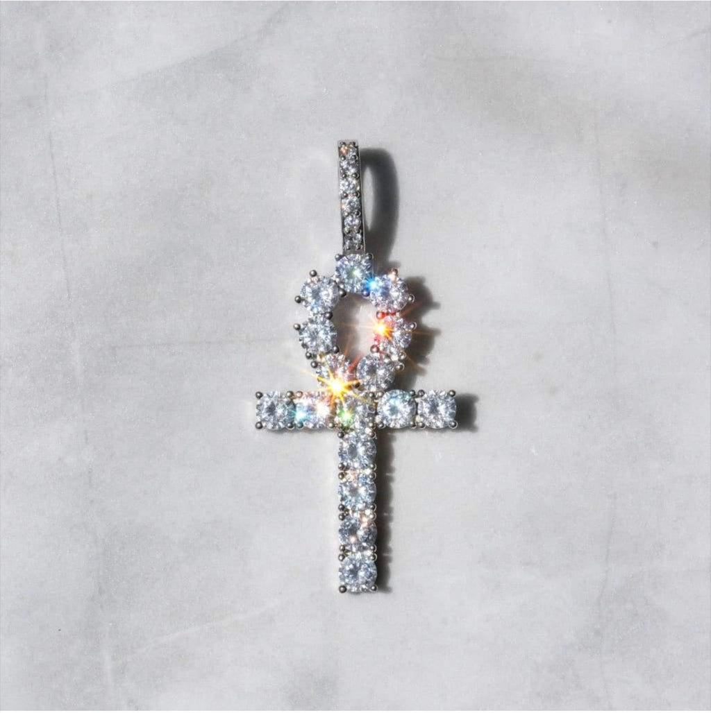 White Gold Ankh Pendant image 4