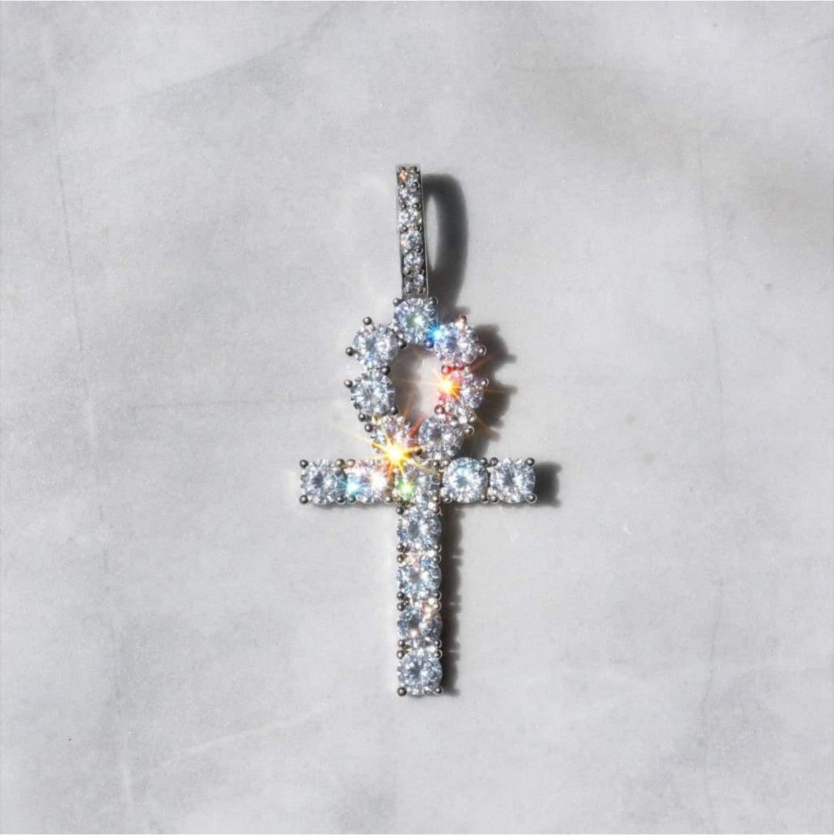 White Gold Ankh Pendant image 4