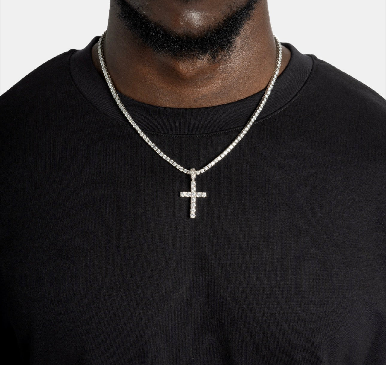 White Gold Cross Pendant