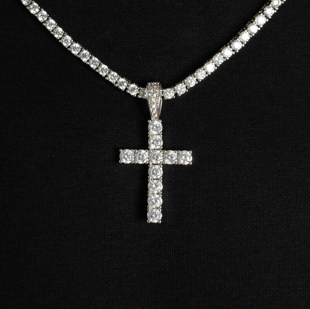White Gold Cross Pendant