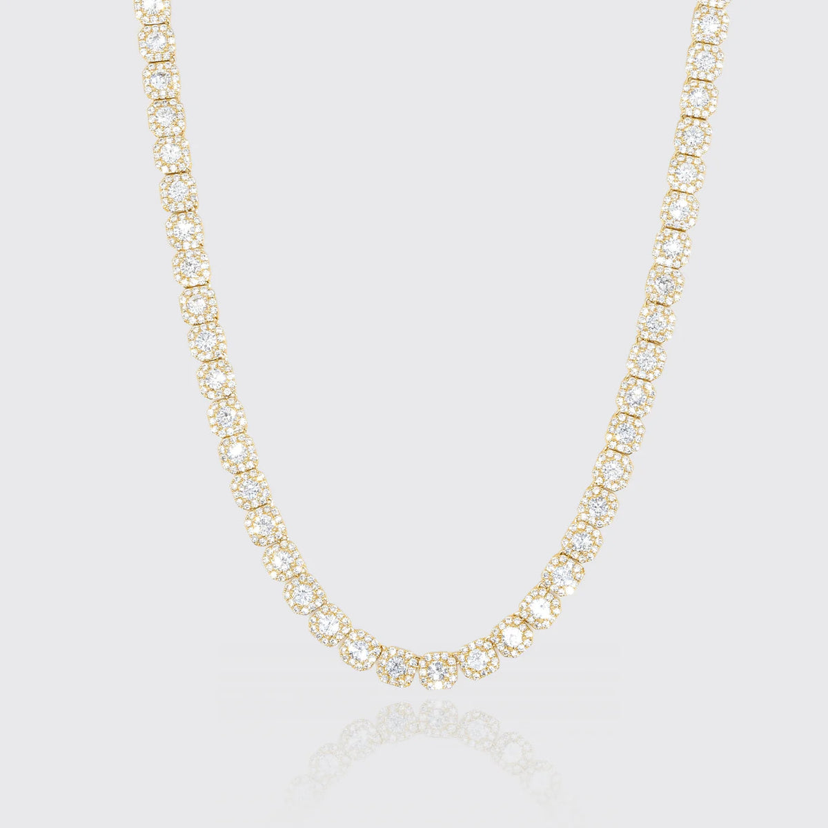 Clustered Tennis Chain (Gold) image 2