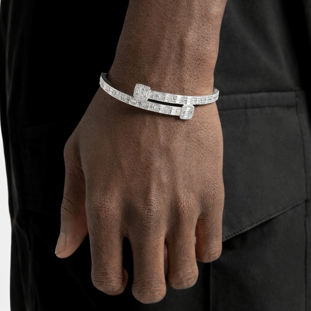 Baguette Bracelet (White Gold)