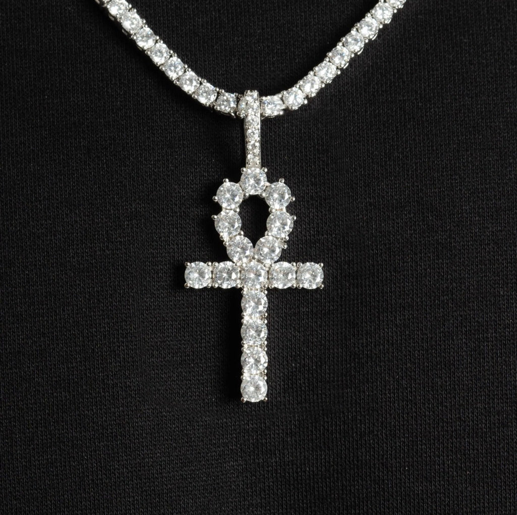 White Gold Ankh Pendant image 1
