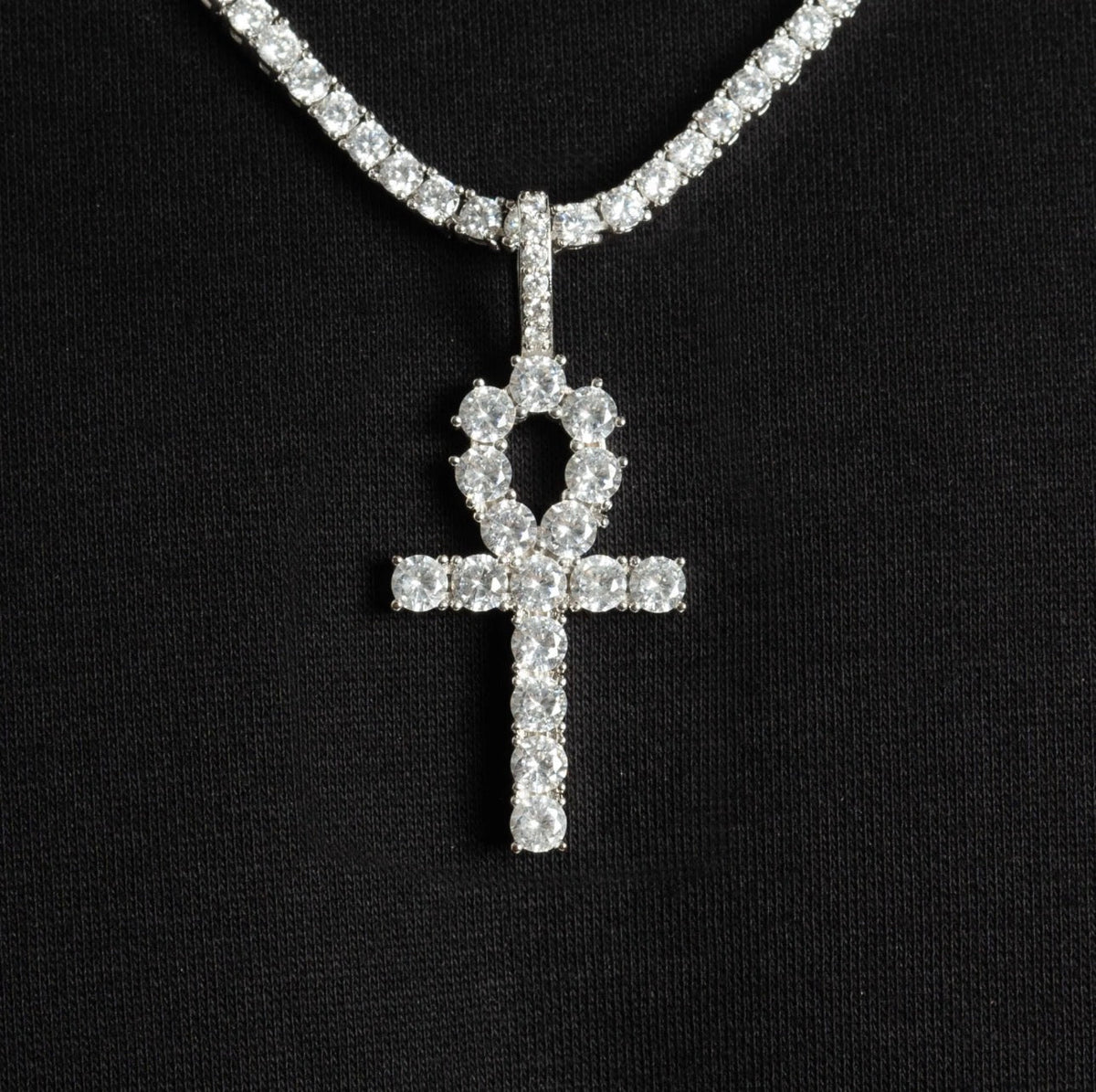 White Gold Ankh Pendant image 1