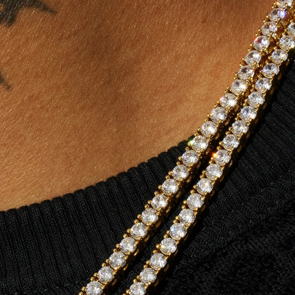 Kingdom Tennis Chain + FREE Jesus Pendant  (Gold) image 5