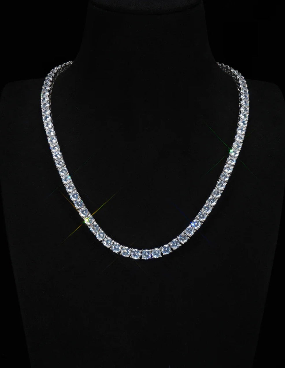 Kingdom Cuban Link + FREE Tennis Chain | WHITE GOLD[br] EVERYTHING BELOW IS INCLUDED: [br] Cuban Link Chain[br] Tennis Chain [br](CZ Stones & 18k White Gold Plated) image 5