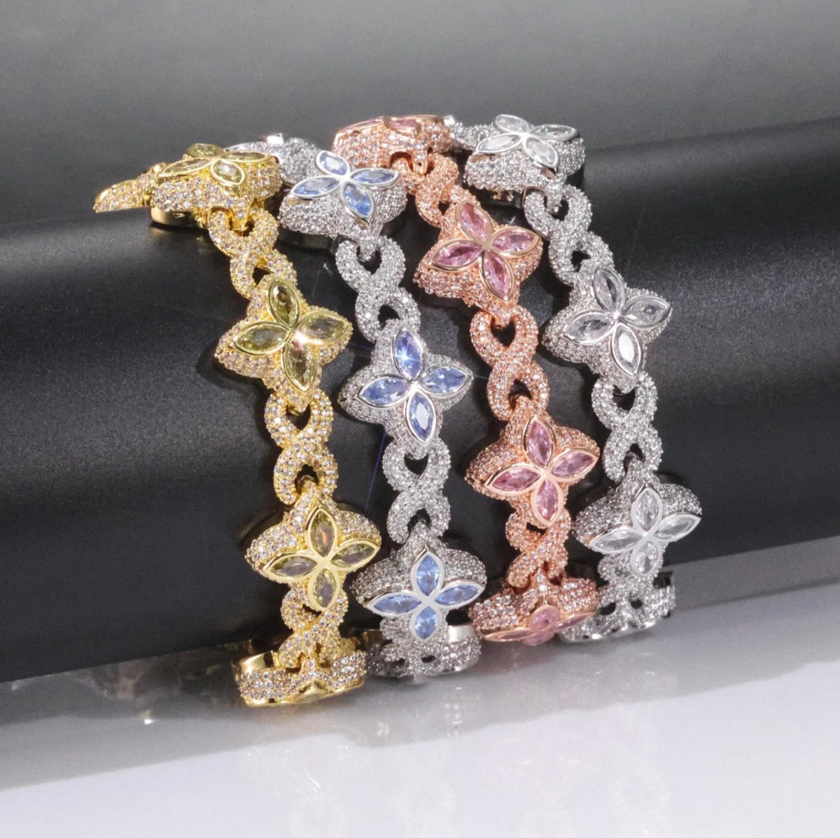 Iced Out Four Clover Bracelet image 2