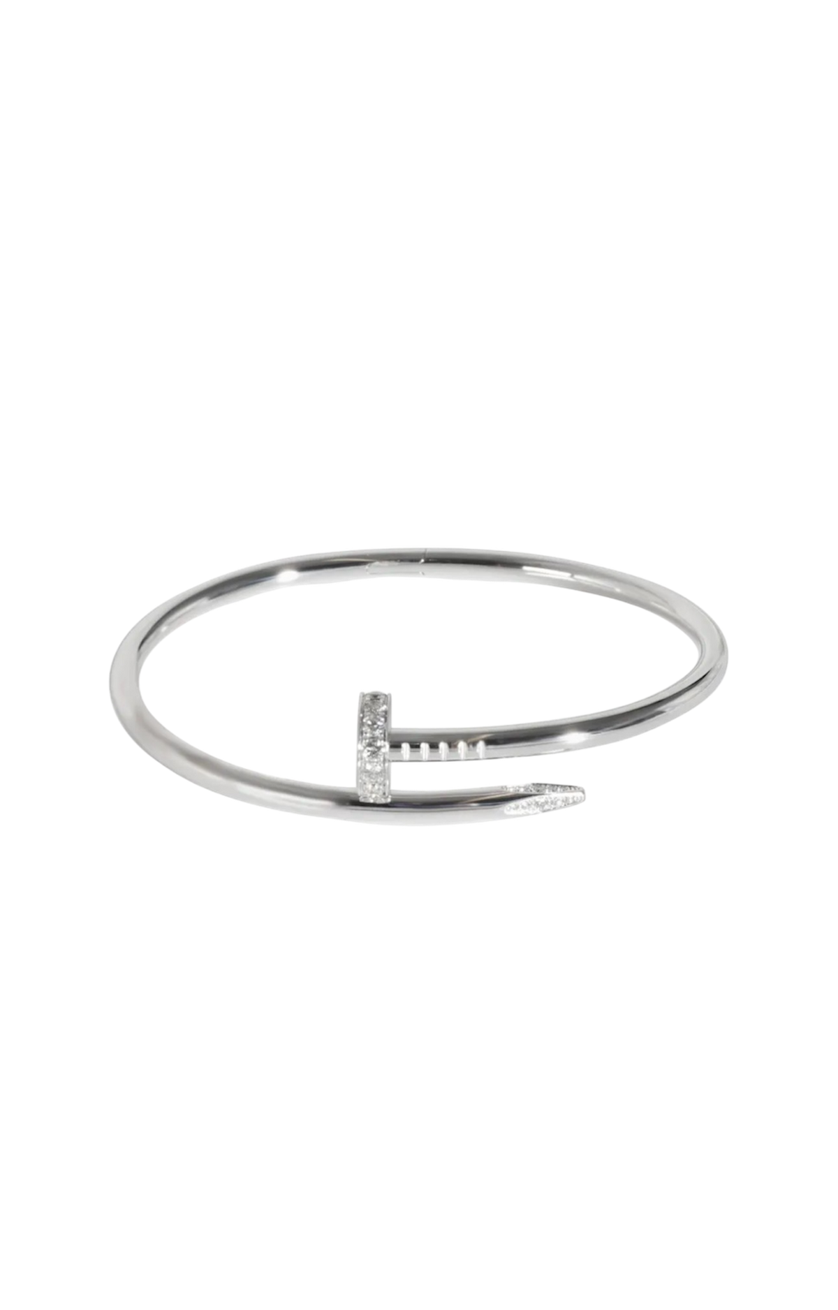 Iced Nail Bracelet (White Gold) image 2