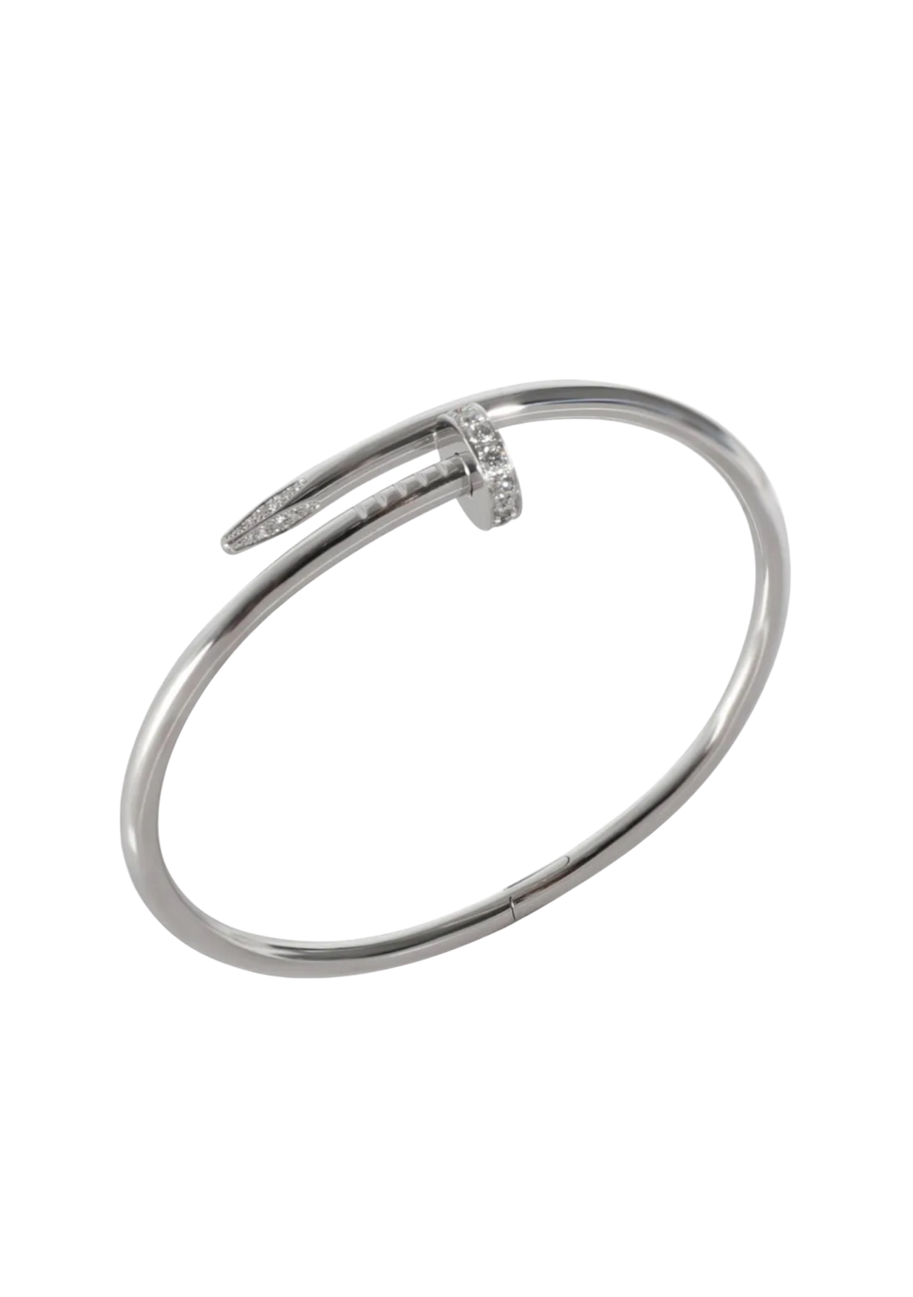 Iced Nail Bracelet (White Gold)
