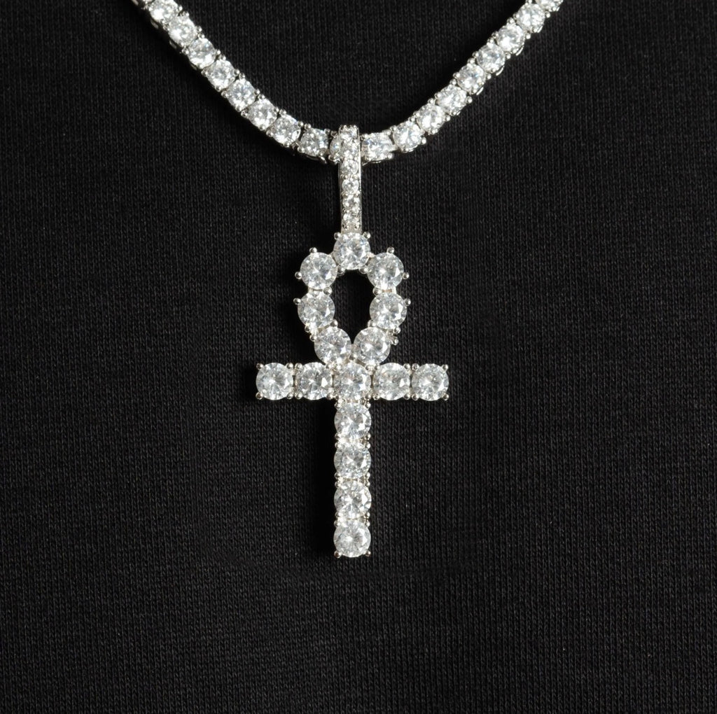 White Gold Ankh Pendant