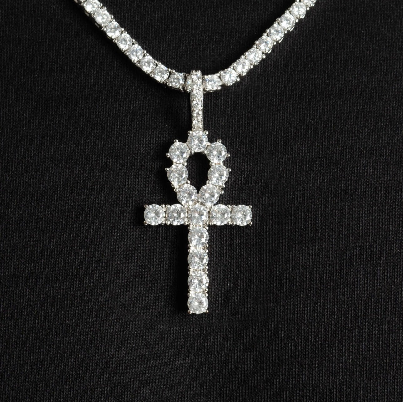 White Gold Ankh Pendant