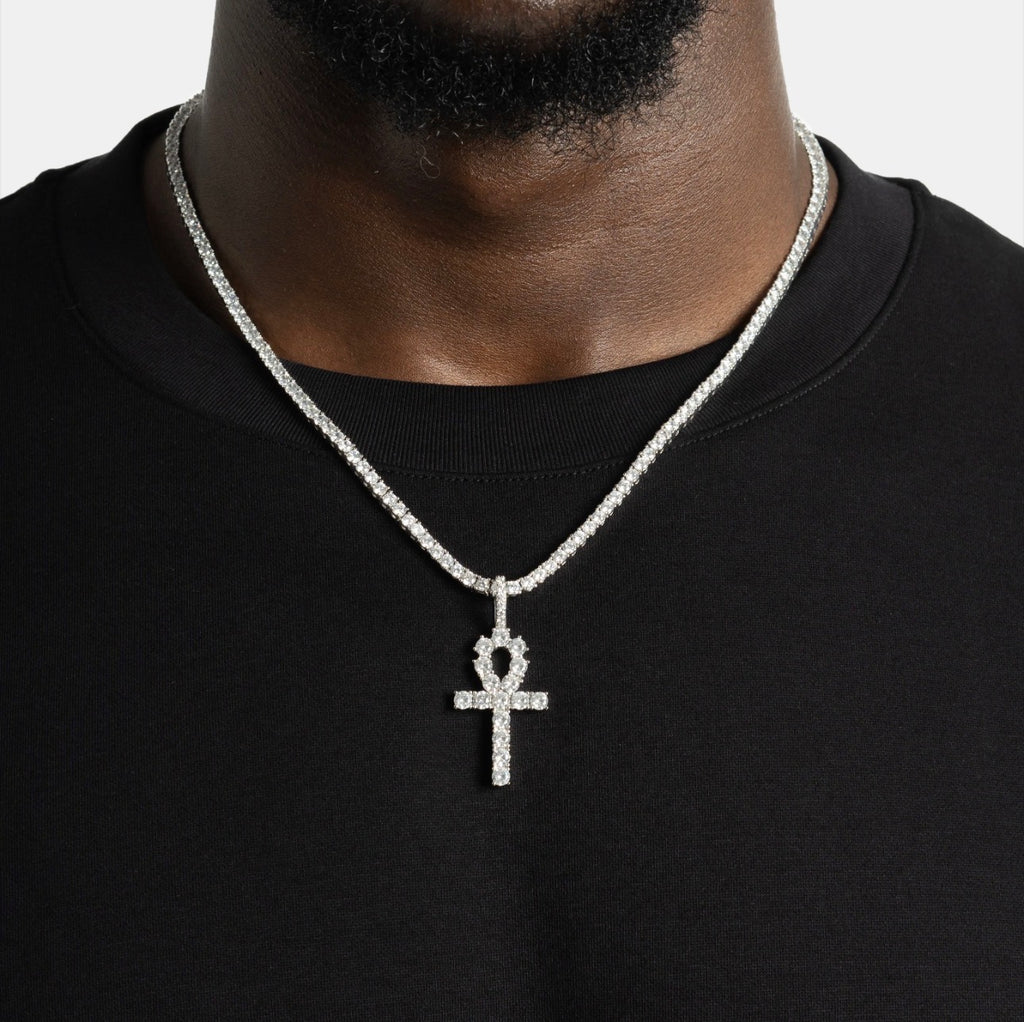White Gold Ankh Pendant