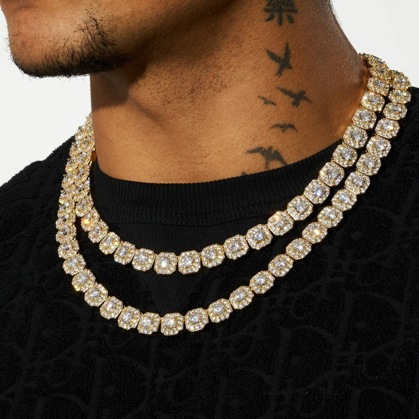 Clustered Tennis Chain (Gold)