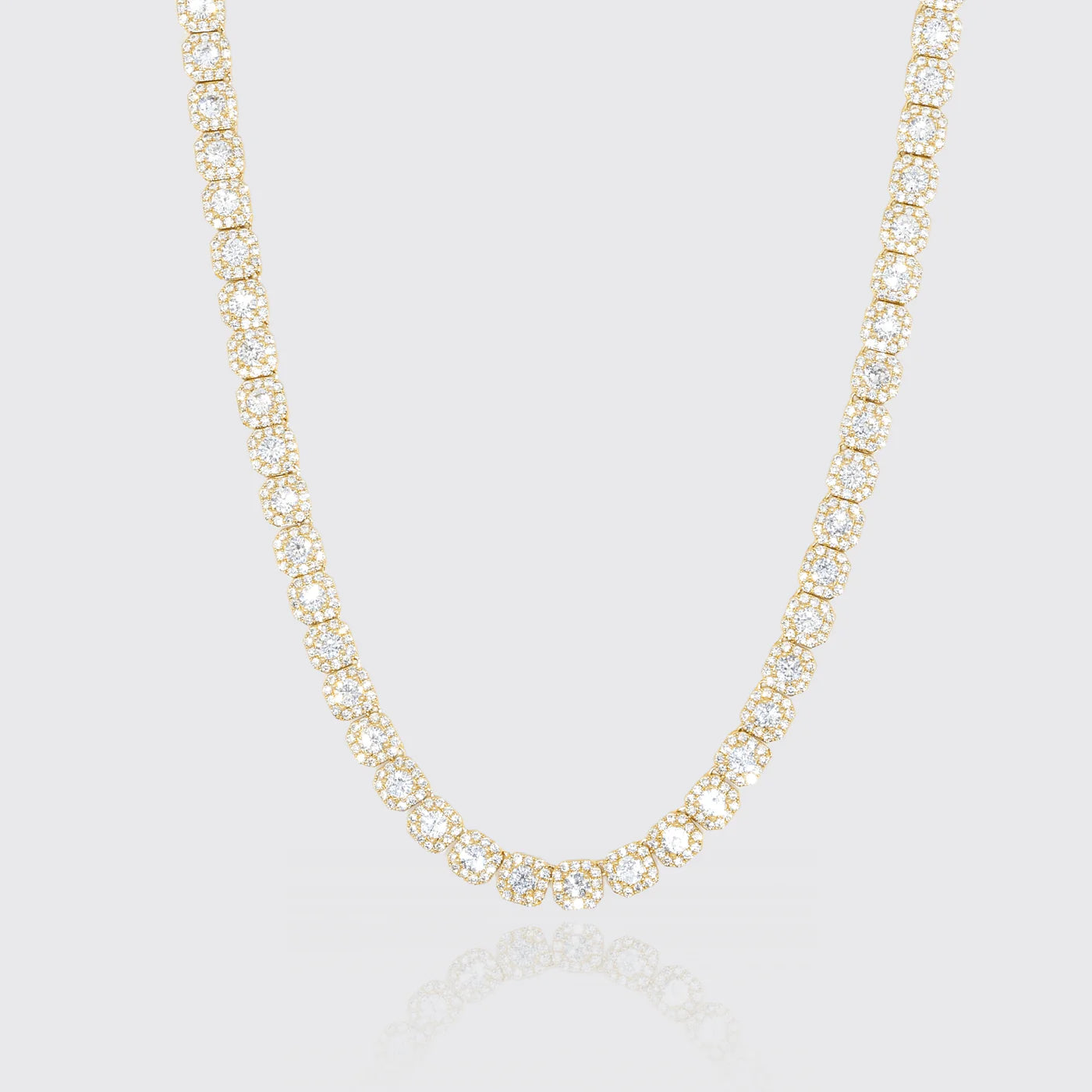 Clustered Tennis Chain (Gold)