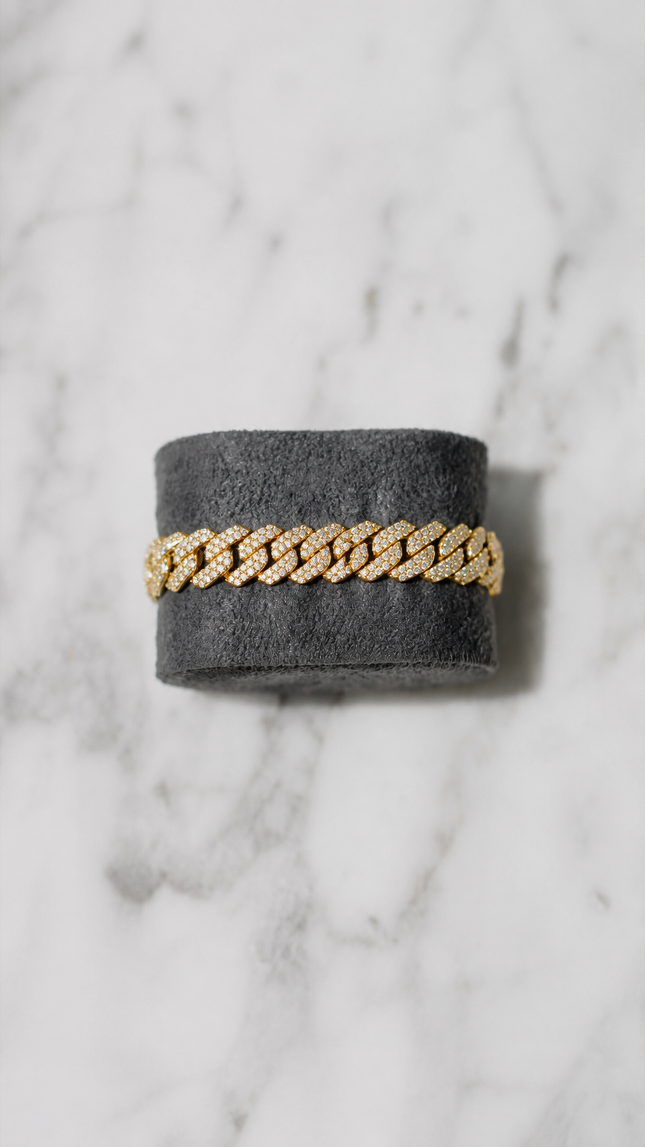 Buy the Cuban Link + Get 1 Piece Free | GOLD[br] EVERYTHING BELOW IS INCLUDED: [br] Cuban Link Chain[br] Cuban Link Bracelet [br] Tennis Chain [br](CZ Stones & 18k Gold Plated)[br] 10MM image 5