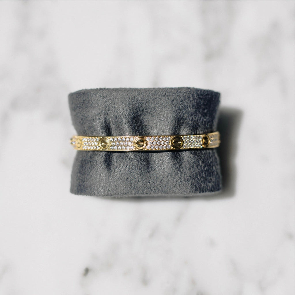 Iced Band Bracelet (Gold) image 2