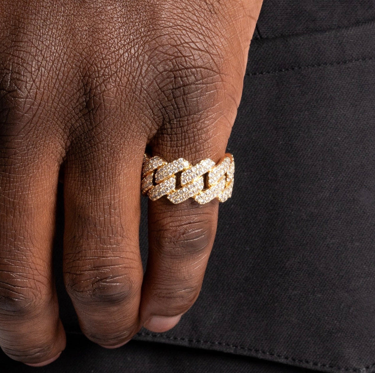 Prong Cuban Ring (Gold) image 1