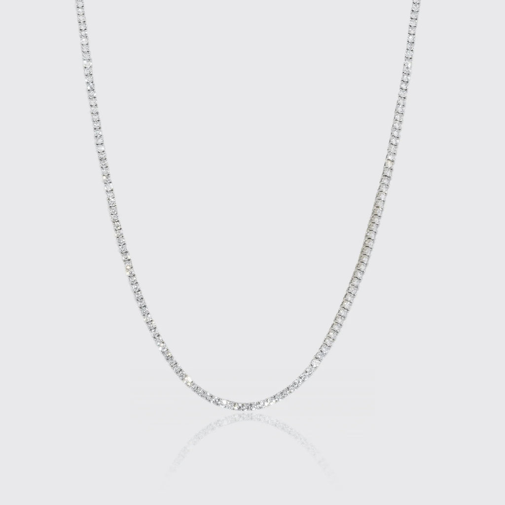 Kingdom Tennis Chain + FREE Jesus Pendant  (White Gold) image 3
