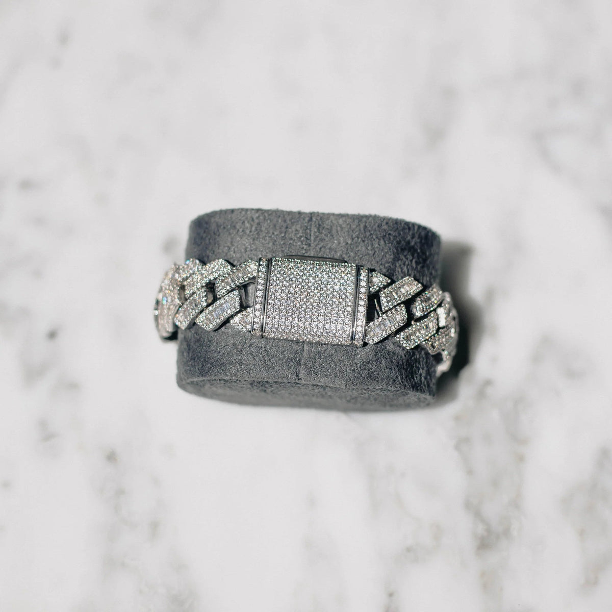 Baguette Kingdom Cuban Link (White Gold) image 1