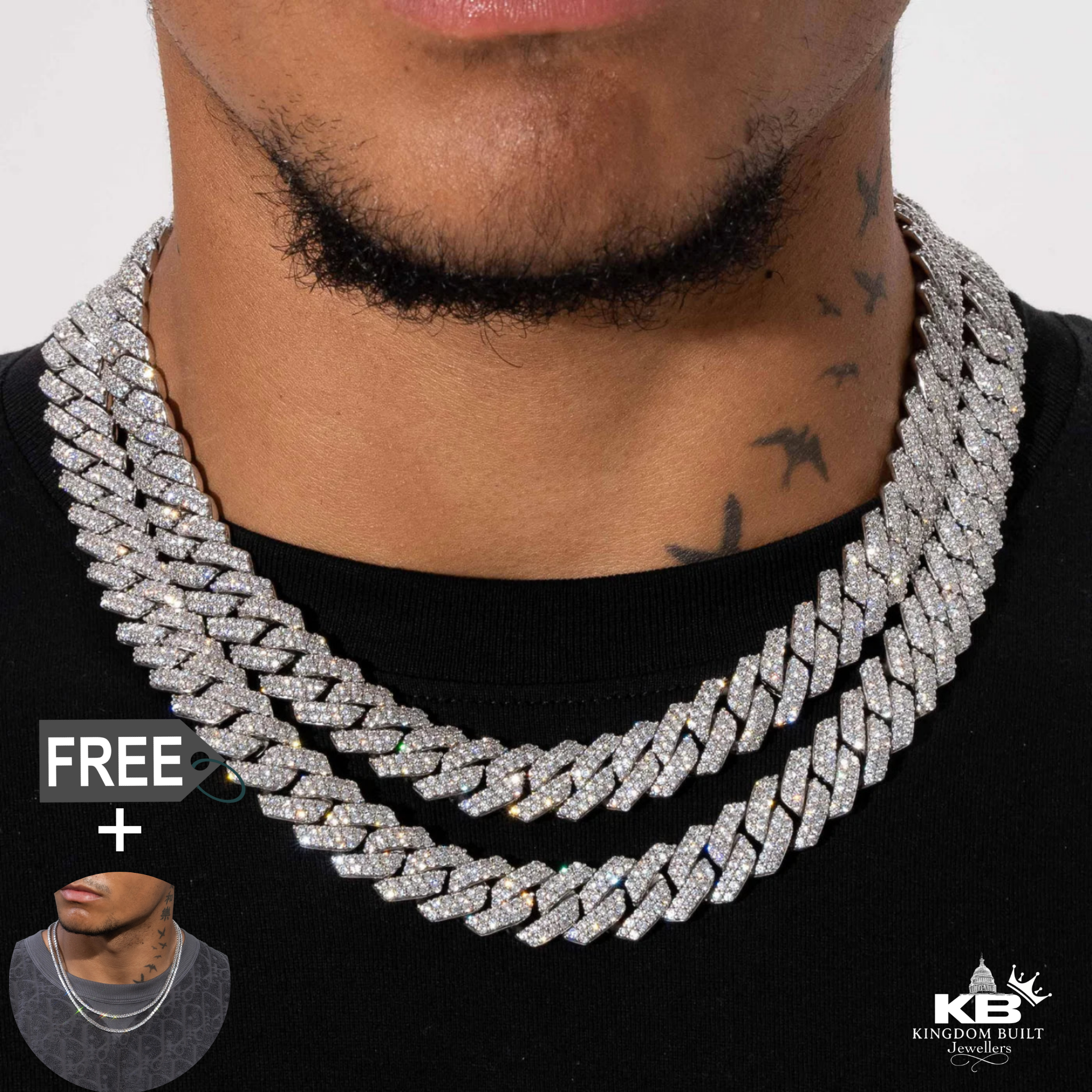 free kingdom cuban link + bracelet set (gold) free kingdom cuban link + bracelet set (gold)