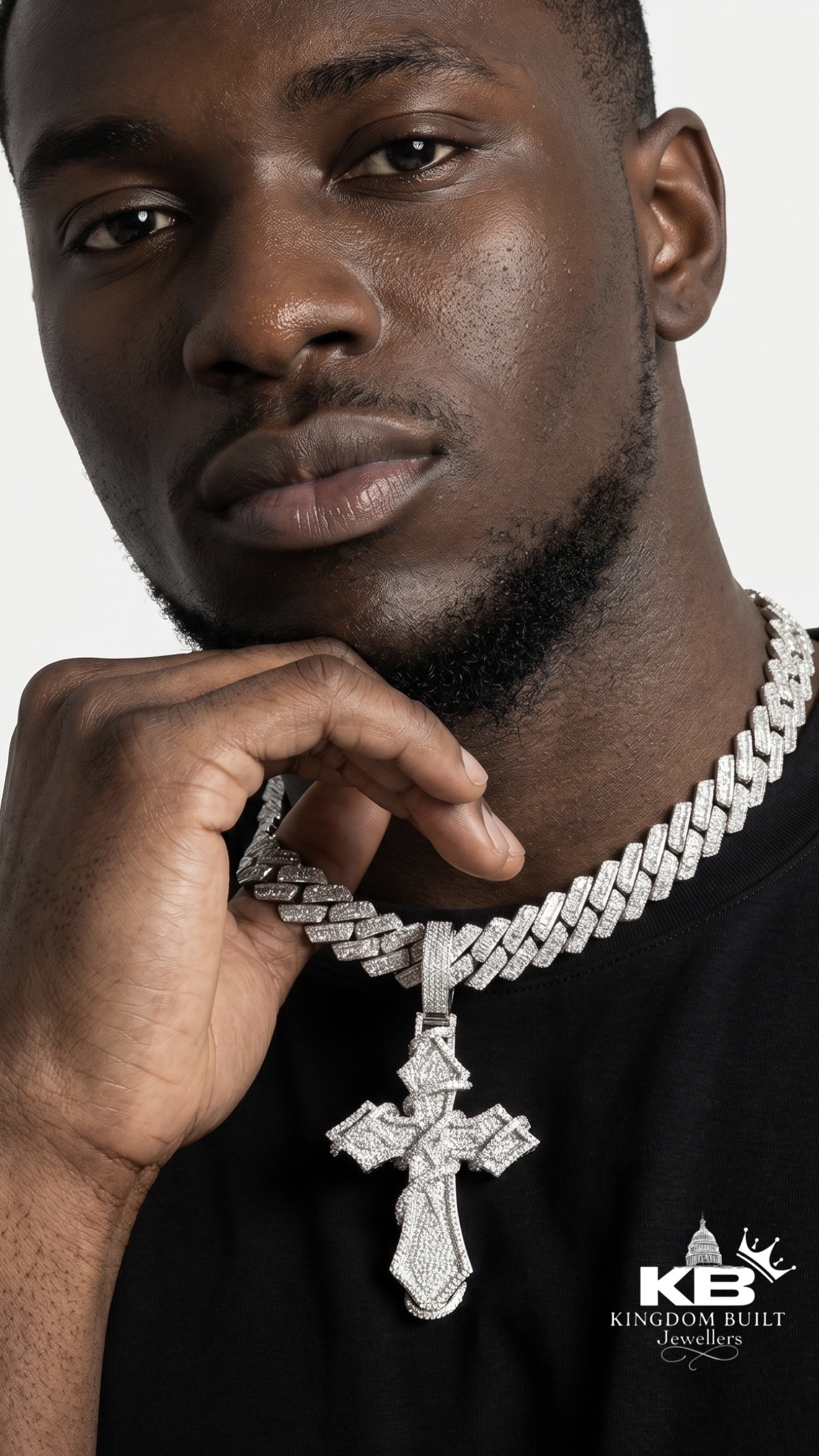 baguette kingdom cuban link ( white gold) baguette kingdom cuban link ( white gold)