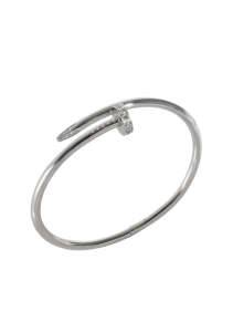iced nail bracelet (white gold)