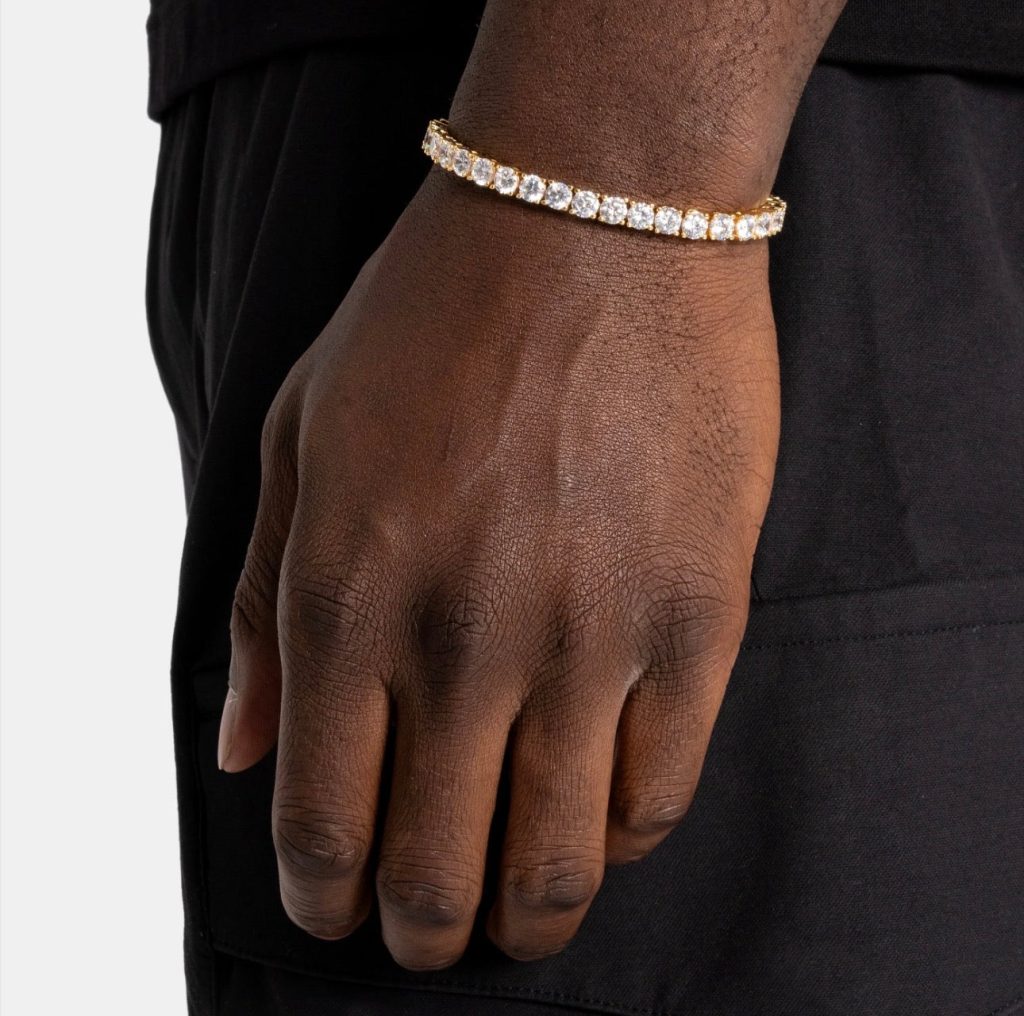 SHOP ALL free kingdom tennis chain + bracelet set (gold)
