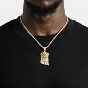 gold jesus piece pendant