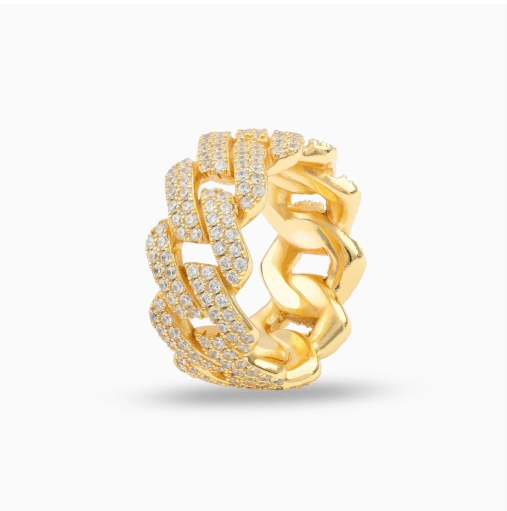 prong cuban ring (gold)