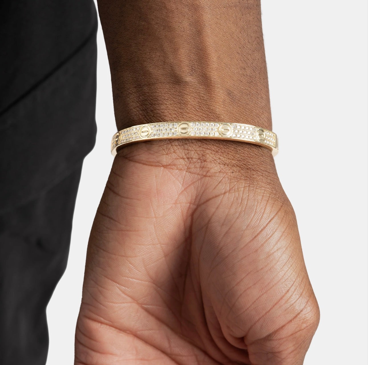 iced band bracelet (gold) iced band bracelet (gold)