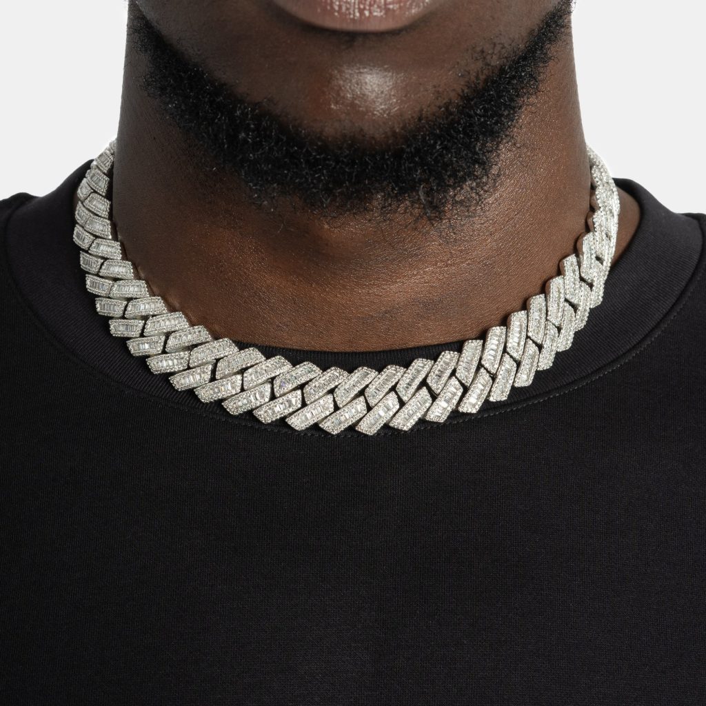 CHAINS baguette kingdom cuban link ( white gold)